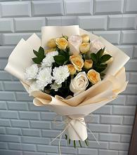 Букет цветов из:  Розы и Хризантемы в Петино