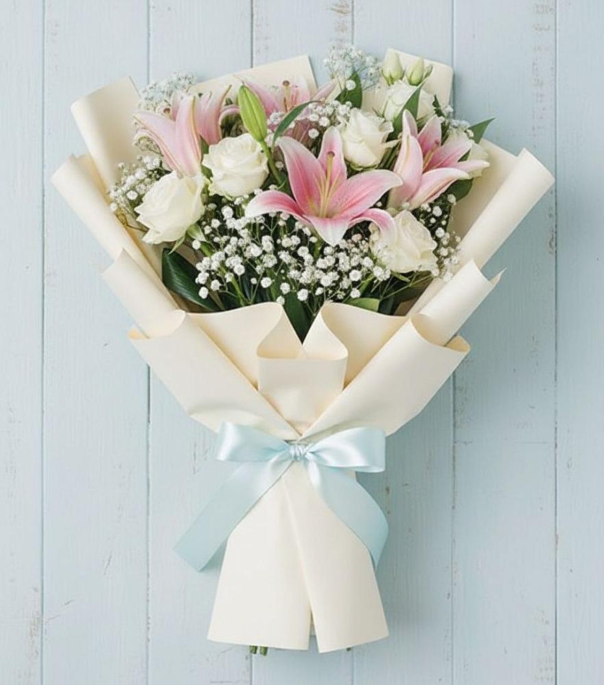 Букет цветов из: Лилии в Петино