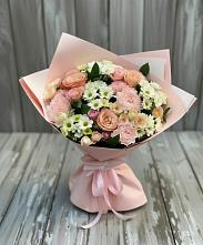 Букет цветов из:  Гвоздики, Розы и Хризантемы в Петино