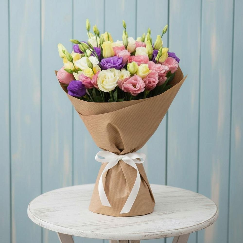 Букет цветов из: Лизиантусы в Петино