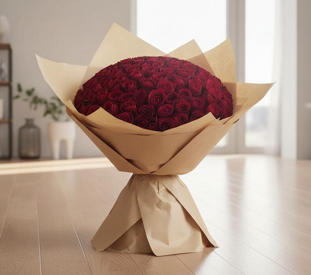Букет 101 Красная роза в Петино