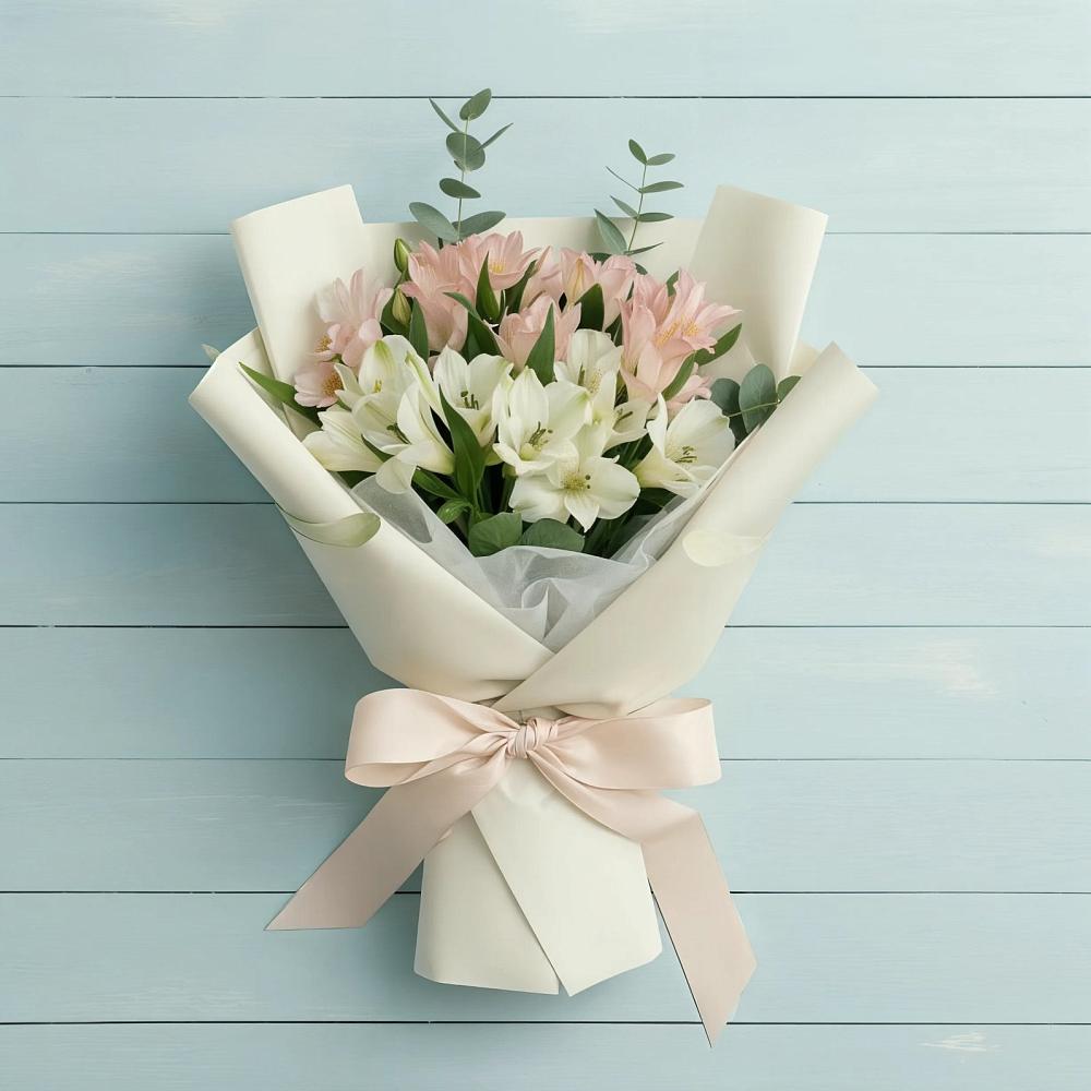 Букет цветов из: Альстромерии в Петино