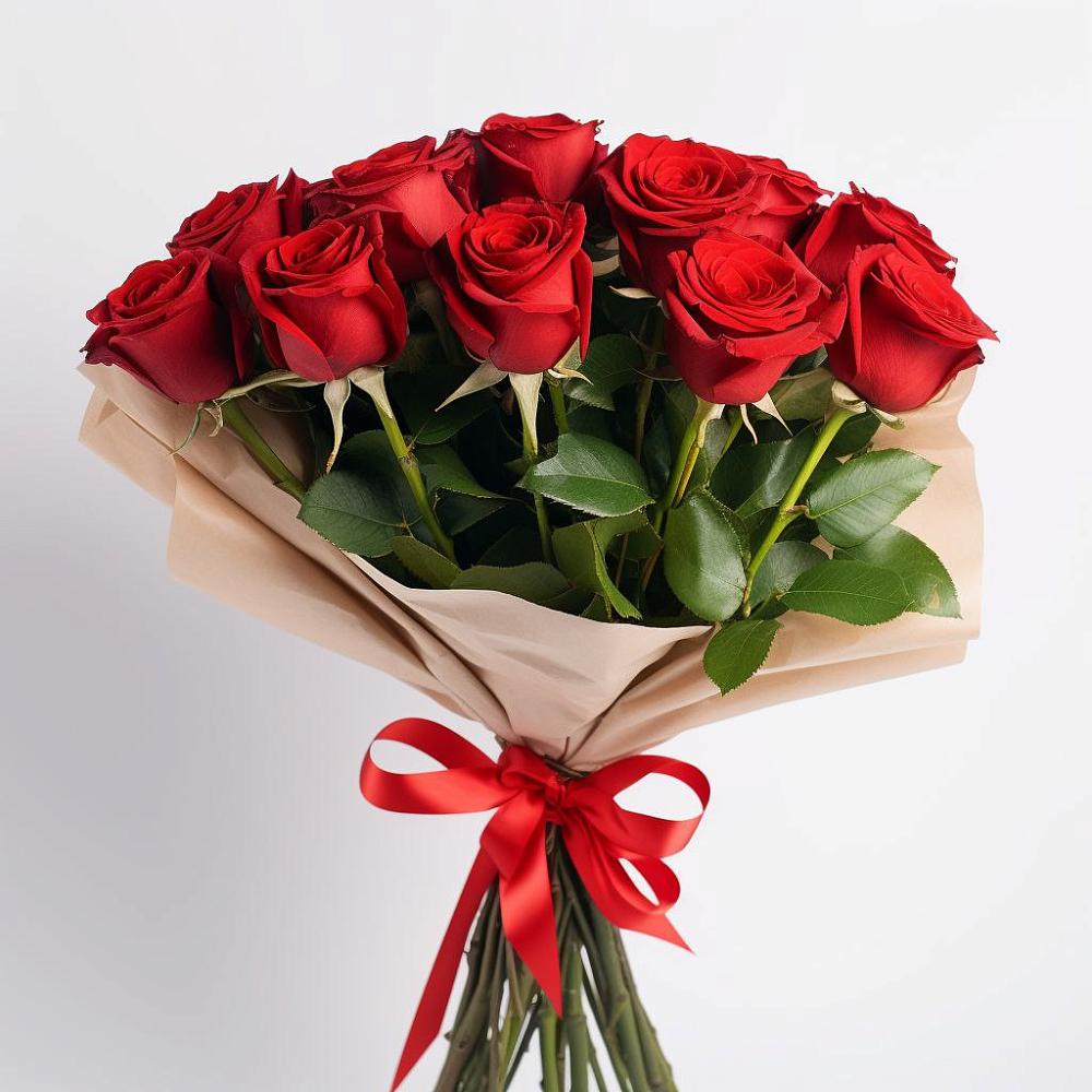 Букет 11 Красных роз Эдлесс Лав в Петино