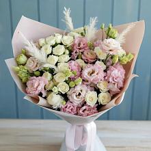 Букет цветов из:  Альстромерии и Розы в Петино